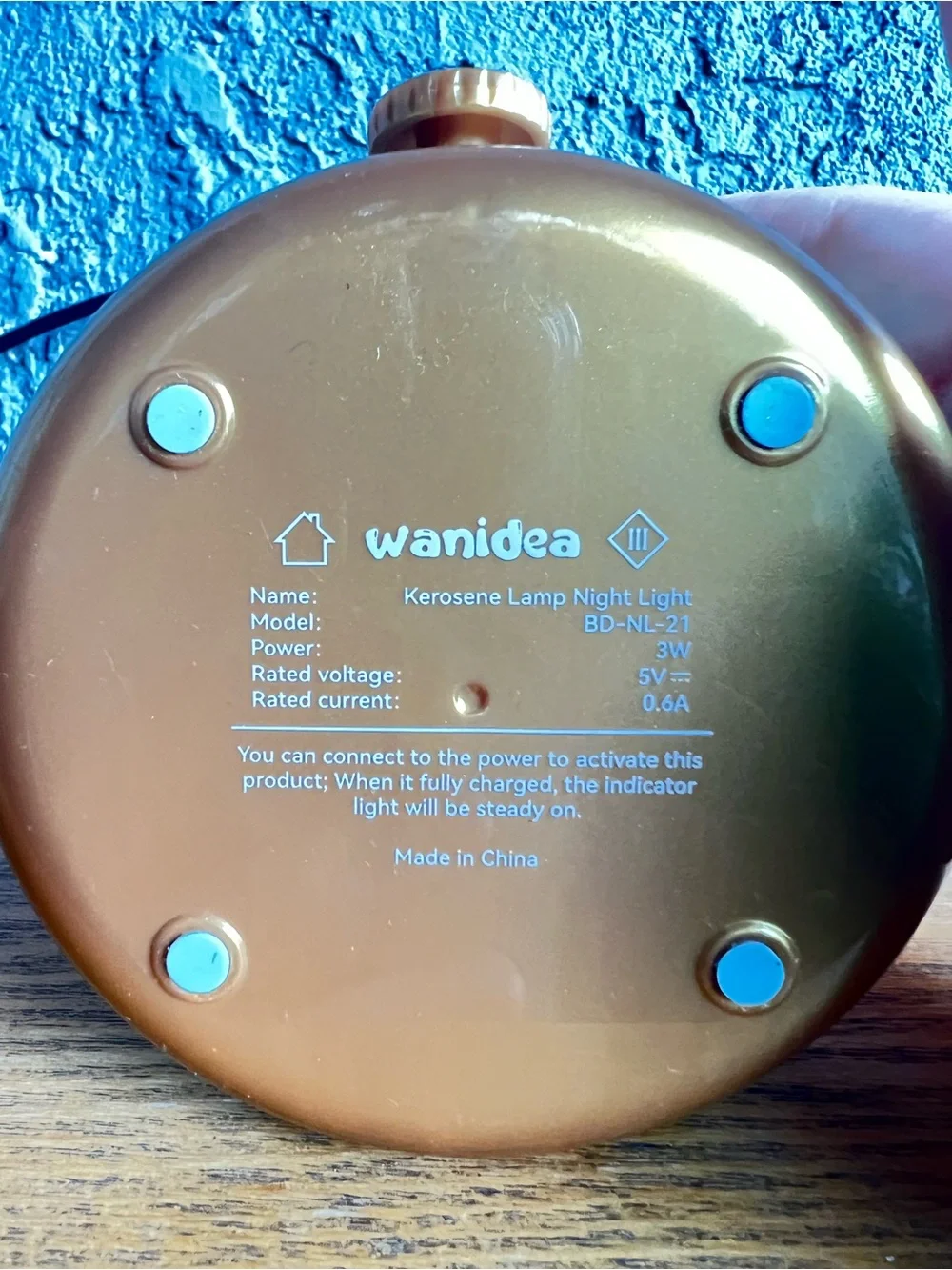 Smiley Night Light, Rechargeable Bedside Lamp